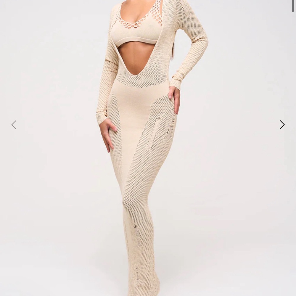 Knit sculpted dress